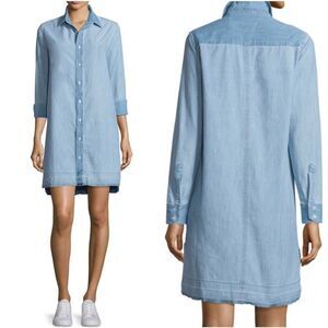 rag & bone JEAN Beau Button-Front Denim Shirtdress Size XS